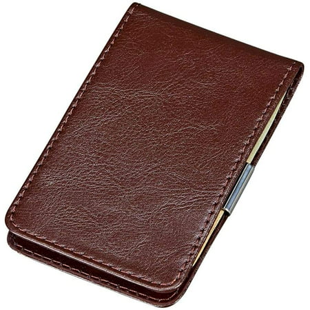 Brown Leather Billfold Style Case with Money Clip 